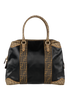 Top Handle Tote, &pound;495, Handbags, Black/Brown, Coated Canvas, Front view